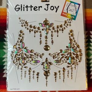 Holographic Mardi Gras Rave Festival Burlesque Body Gems NWT